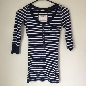 Striped Blue Henley Tee